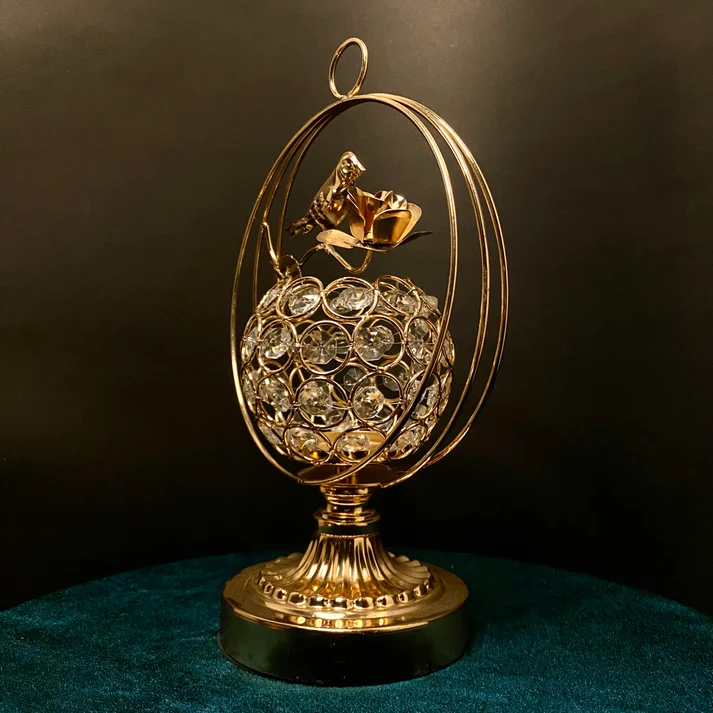 Golden Bird Votive Candle Holder – Luxury Table Décor