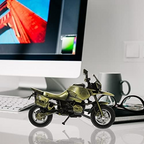 Ethnic Design Bike Showpieces Metal Figurine Decorative Sculpture
