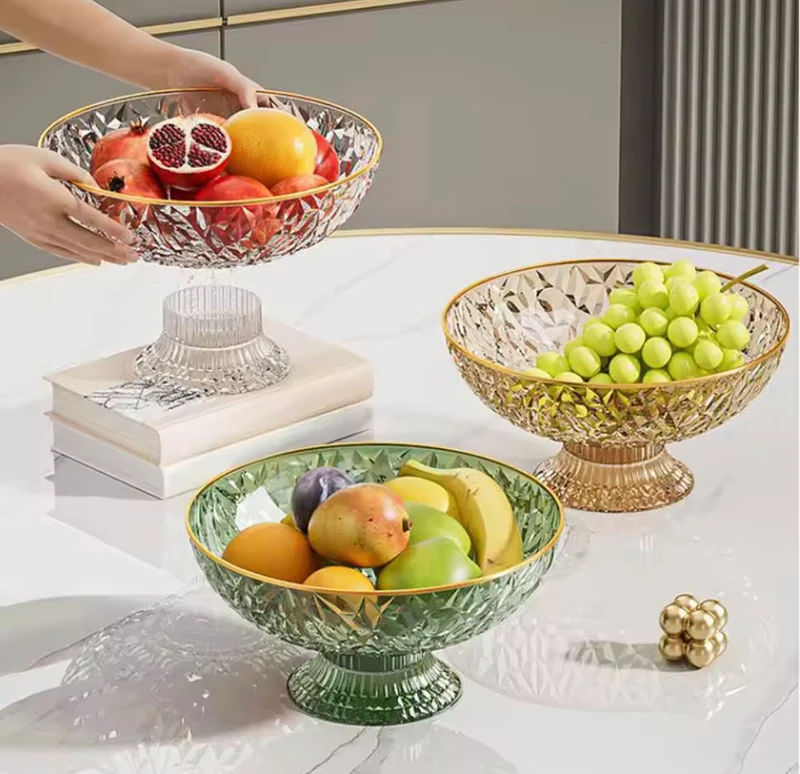 Premium Decorative Fruit Bowl with Pedestal Stand – Elegant Serving & Storage Bowl