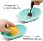 Silicone Makeup Brush Cleaning Mat – Portable Facial Cleansing & Brush Washing Bowl