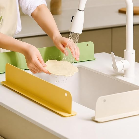 Silicone Sink Splash Guard for Kitchen and Bathroom,