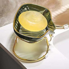 Premium Faucet Soap Holder – Golden Drainage Soap Dish for Bathroom & Kitchen