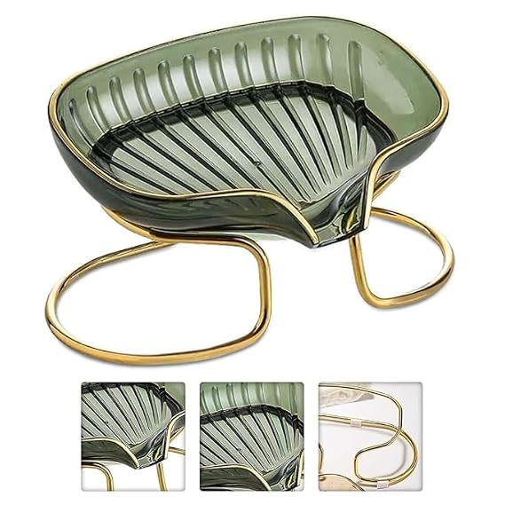 Premium Faucet Soap Holder – Golden Drainage Soap Dish for Bathroom & Kitchen