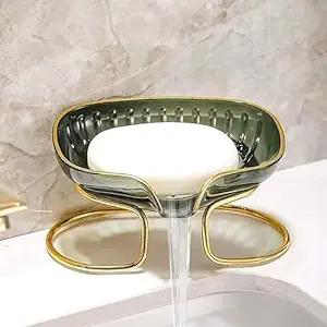Premium Faucet Soap Holder – Golden Drainage Soap Dish for Bathroom & Kitchen