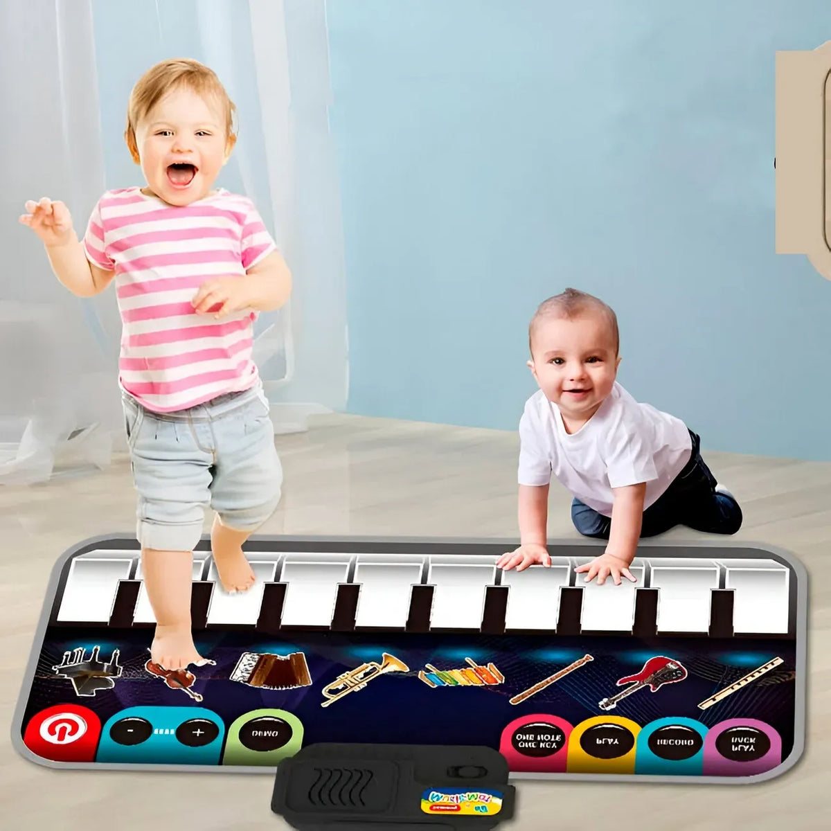 Paino Music Mat with Music Sounds with 10 Keys, Musical Toys