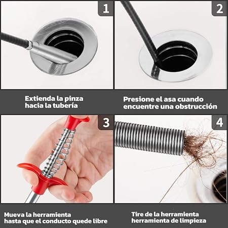 Flexible Sink Drain Cleaning Tool – Long Reach Kitchen & Bathroom Pipe Cleaner