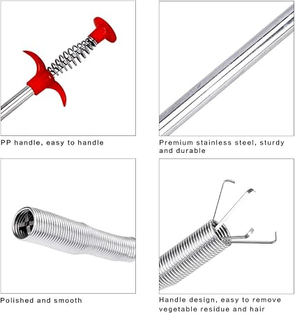 Flexible Sink Drain Cleaning Tool – Long Reach Kitchen & Bathroom Pipe Cleaner
