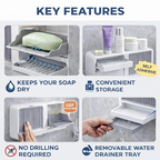 2-in-1 Wall Mounted Soap & Storage Organizer – Bathroom & Kitchen Holder