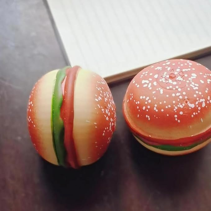 Realistic Burger Squishy Toy – Soft Stress Relief & Sensory Squeeze Toy