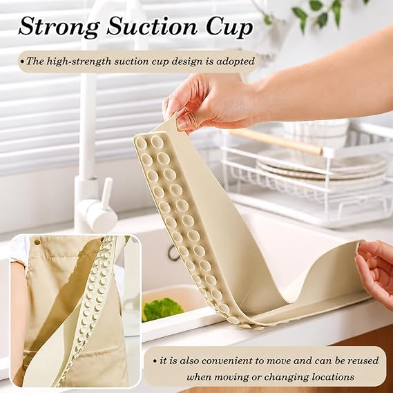 Silicone Sink Splash Guard for Kitchen and Bathroom,
