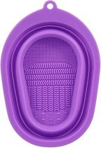 Silicone Makeup Brush Cleaning Mat – Portable Facial Cleansing & Brush Washing Bowl
