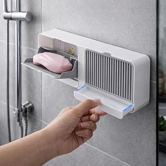 2-in-1 Wall Mounted Soap & Storage Organizer – Bathroom & Kitchen Holder