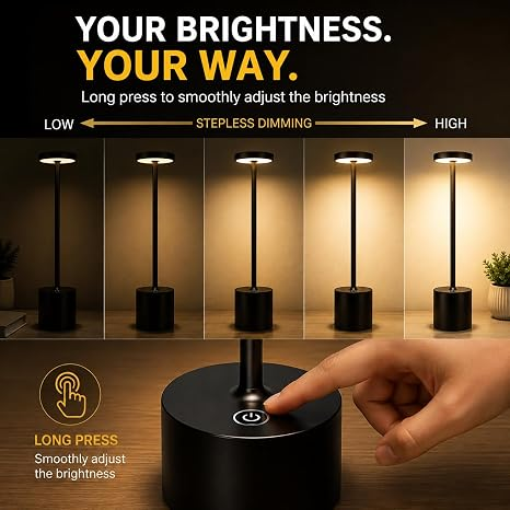 Table Lamp – Rechargeable LED Desk Lamp, Night Lamp