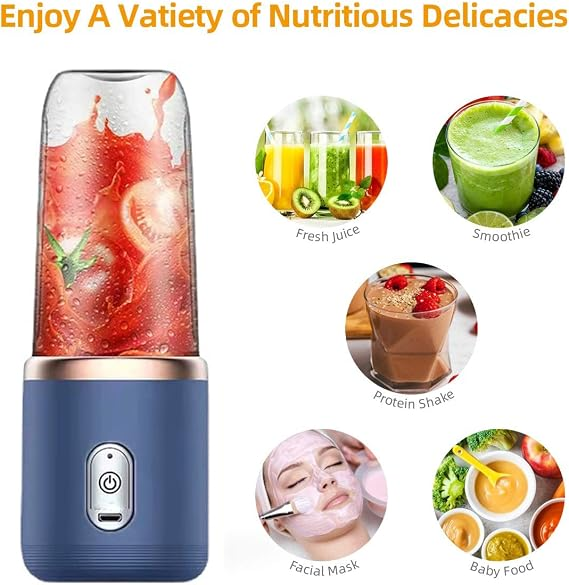 Personal 3D 6 Blades Mini Blender For Shakes And Smoothies,Portable Fresh