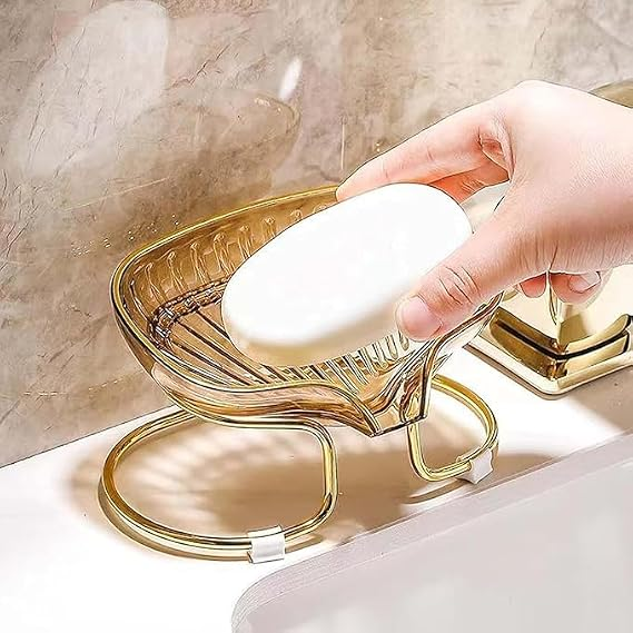 Premium Faucet Soap Holder – Golden Drainage Soap Dish for Bathroom & Kitchen