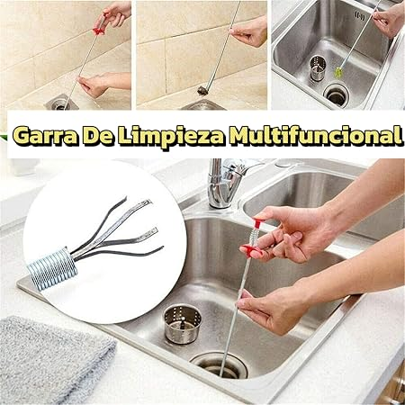 Flexible Sink Drain Cleaning Tool – Long Reach Kitchen & Bathroom Pipe Cleaner