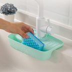 Kitchen Sink Sponge Holder & Organizer – Faucet Mounted Dishwashing Storage Rack