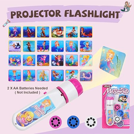 2pcs/Set Drawing Projector for Kids with Flashlight Slide Projector