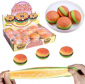 Realistic Burger Squishy Toy – Soft Stress Relief & Sensory Squeeze Toy