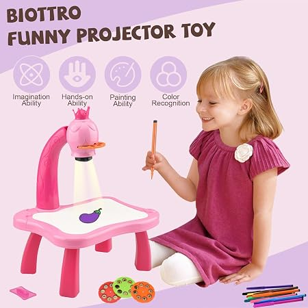 2pcs/Set Drawing Projector for Kids with Flashlight Slide Projector