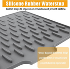 Silicone Sink Splash Guard & Drying Mat – Kitchen Countertop Water Drain Mat