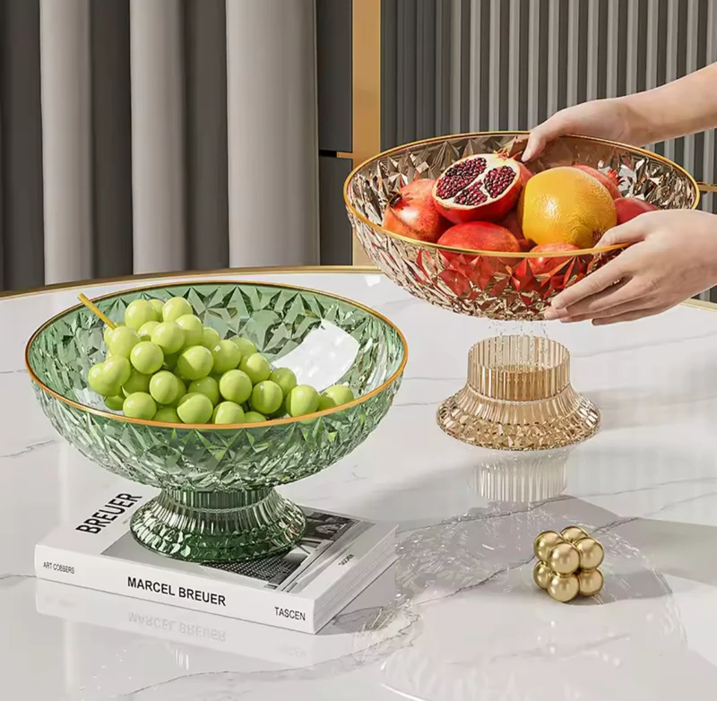 Premium Decorative Fruit Bowl with Pedestal Stand – Elegant Serving & Storage Bowl