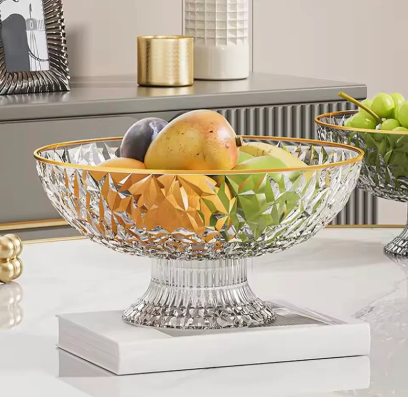 Premium Decorative Fruit Bowl with Pedestal Stand – Elegant Serving & Storage Bowl
