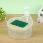 Press Cleaning Liquid Container, Soap Dispenser With Sponge Holder