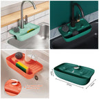 Kitchen Sink Sponge Holder & Organizer – Faucet Mounted Dishwashing Storage Rack