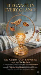 Golden Bird Votive Candle Holder – Luxury Table Décor