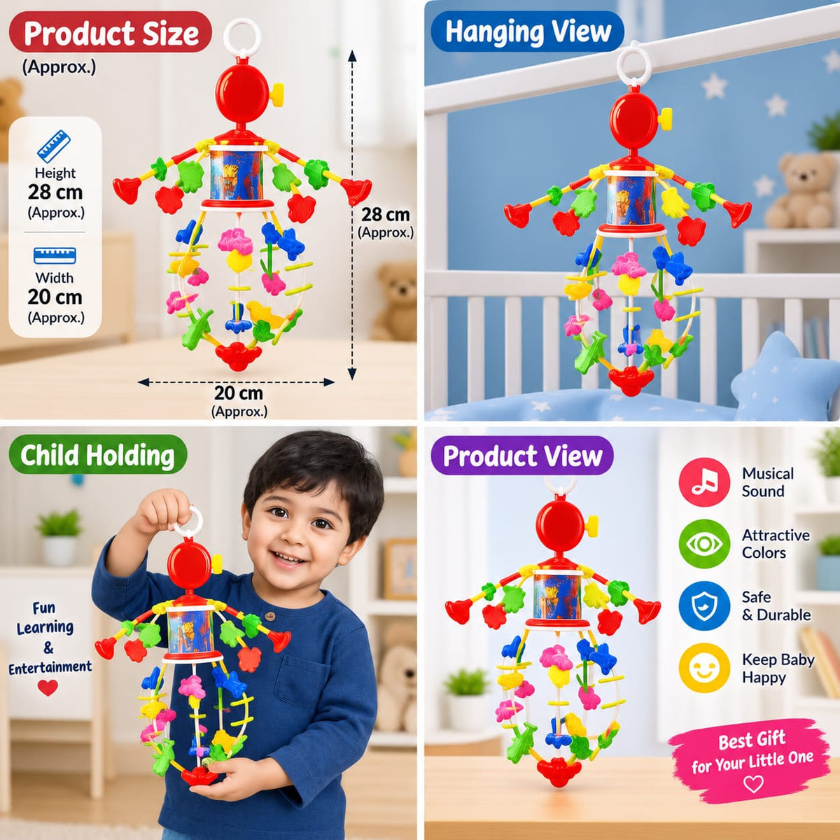 Little Mind Hanging Toy Jhoomer Merry Go Round for Newborn Babies