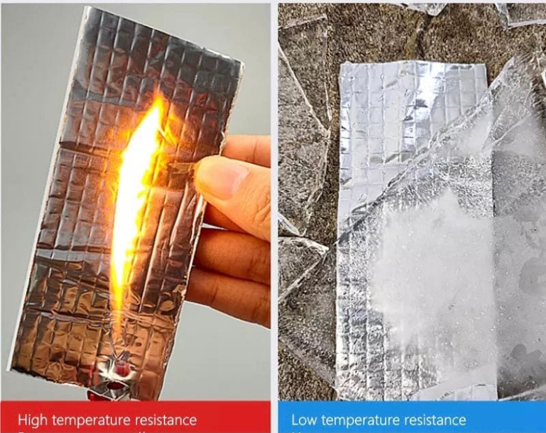 Aluminum Foil Butyl Rubber Tape, High Temperature Waterproof Leak Proof Tape, Nano Self Adhesive Tape, Duct Wall Crack Repair Flex Tape