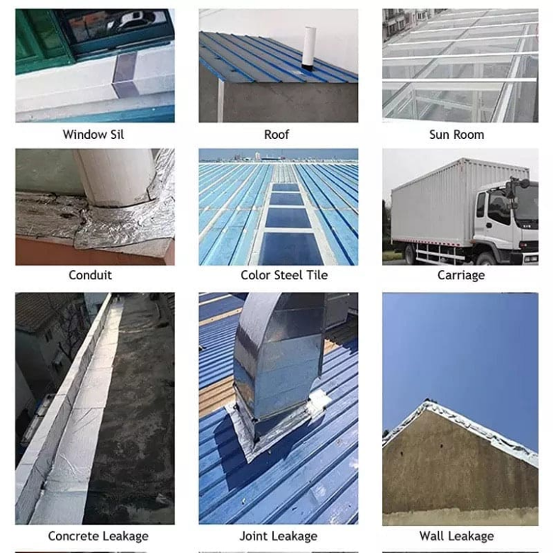 Aluminum Foil Butyl Rubber Tape, High Temperature Waterproof Leak Proof Tape, Nano Self Adhesive Tape, Duct Wall Crack Repair Flex Tape