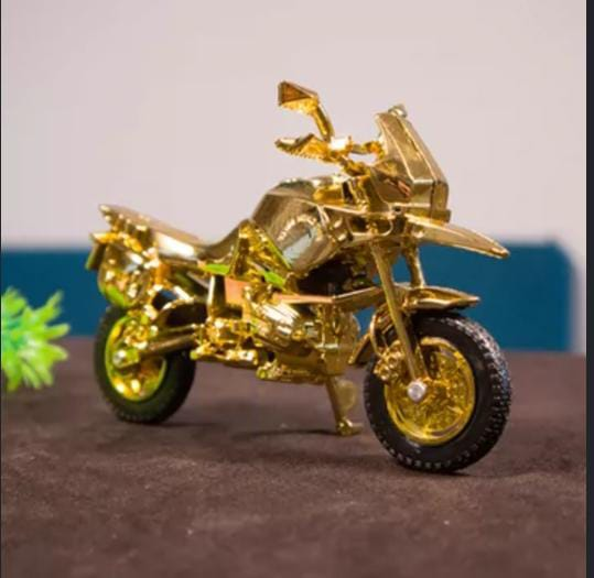 Ethnic Design Bike Showpieces Metal Figurine Decorative Sculpture